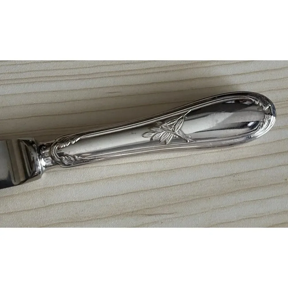 Ercuis France Lauriers Dinner Knife 8.5” Silver Plate Flatware Replacement VTG